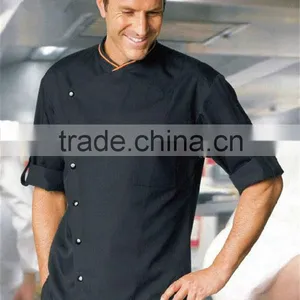 Unisex Men Women Chef Jacket White Black Coats Cook Clothes Food Service Uniform thumbnail-2