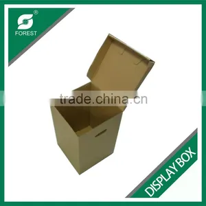 FLAT PACK CORRUGATED DISPLAY CARTONS WITH HANDLES PLAIN FURNITURE MOVING BOXES WITH CUSTOM PRINT thumbnail-5