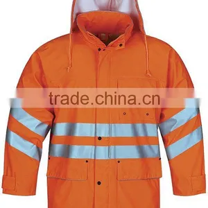 HOODED REFLECTIVE OUTDOOR RAINCOAT thumbnail-1