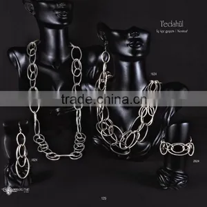 Ring Earring Bracelet Necklace Authentic Turkish Ottoman Ethnic Jewelery Set thumbnail-5