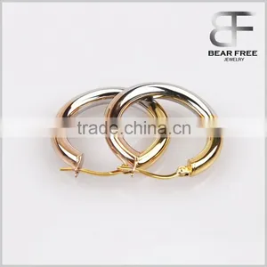 Factory Direct Price High Polished Stainless Steel Hoops Womens Mens Huggie Earrings thumbnail-2