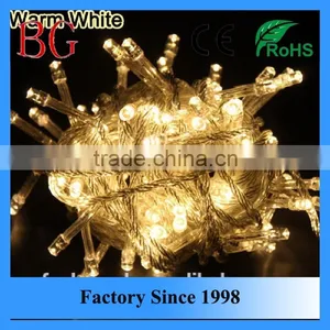 LED String Lights,33 ft 100 LED Bulbs String Fairy Clear Warm White Wire Lights Set With Certified Adapter for Outdoor Wedding thumbnail-1
