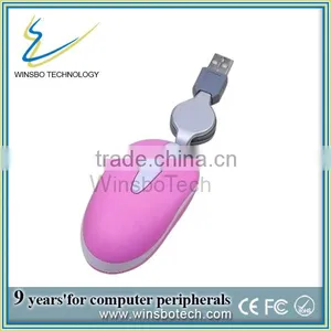 2014 Fashion Style and 3D Mini Wired Optical Mouse/Simple Mouse/Ergonomic Mouse thumbnail-3