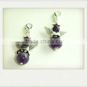 2012 Fashion New Angel Purple Agate Charm Bracelet thumbnail-1