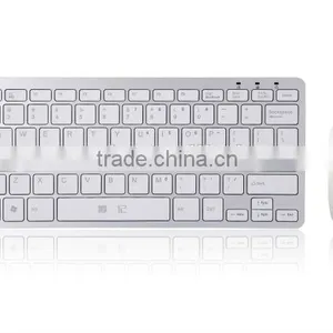 2016 Motospeed Mototech Stylish White Keyboard and Mouse 2.4Ghz Wireless Keyboard thumbnail-4