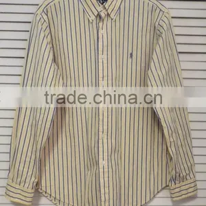 Long Sleeve Casual Cotton Striped Men's Dress Shirt thumbnail-1