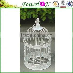 Antique White Metal Outdoor Set Of 2/S Round Wrough Iron Bird Cage For Wedding Decoration PL08-5845 thumbnail-1