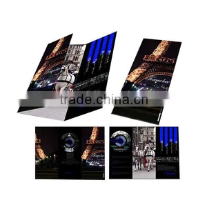 New Film Laminated Art Paper Custom Accordion Fold Brochure thumbnail-1