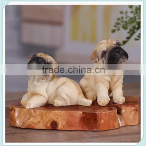 Resin Shar Pei Dog Statue With Cute Dog Design thumbnail-3