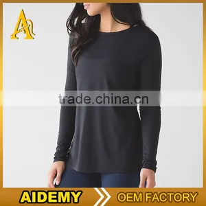Factory Wholesale OEM Long Sleeve Women Yoga Shirt thumbnail-1