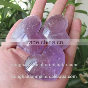 Wholesale Natural Amethyst Quartz Hearts for Wedding Gifts thumbnail-1