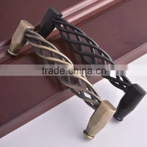 European Luxury Style Zinc Alloy Furniture Cabinet Black Handle Fancy New Design Cabinet Drawer Bronze Birdcage Pull Knob 160mm thumbnail-3