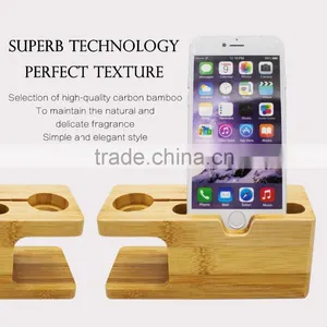 For Apple Watch and Smartphone Wood Multiple Mobile Phone Holder thumbnail-1