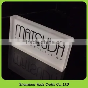 Factory Price Acrylic Logo Blocks With Base Printing Plexiglass Name Plate thumbnail-2