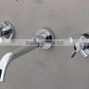 New Fashion Duble Handle In-Wall Basin Tap thumbnail-1