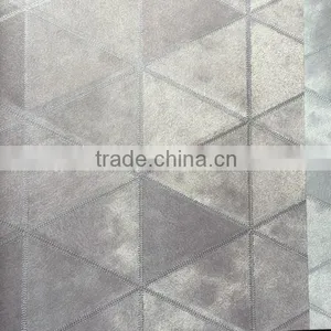 Triangle Fake Leather Sewing Vinyl Wallpaper thumbnail-6