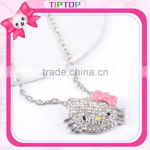 Christmas Gifts Hello Kitty Diamond Pendant Necklace thumbnail-1