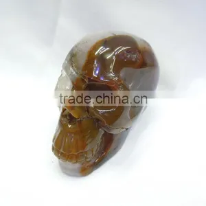 Carving Amethyst Skull With Geode in Price Sale, Amethyst for Sale Good for Art Collection thumbnail-3