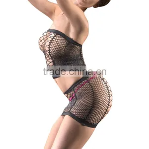Sexy Mature Two Piece Strappy Pattern Ladies Transparent Underwear thumbnail-5
