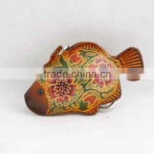 Handmade Leather Fish Key Chain thumbnail-2