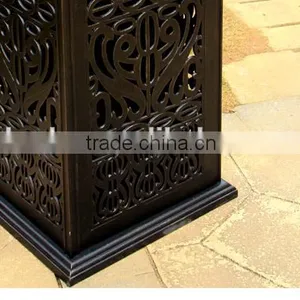 2016 New Design Cast Aluminum Garbage Can Trash Hideaway Antique Bronze Finish BRB-2030 thumbnail-2