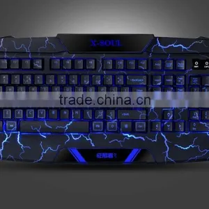 Crack Versions Profrssional Backlit Programmable Gaming Keyboard Gamer for Net Bar thumbnail-2