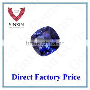China Factory Direct Sale Small Loose Cushion Cut Blue Sapphire Price thumbnail-2