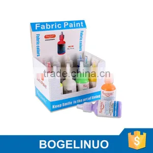 Bomega Primary Neon Glitter Fabric Paint Fabric Color 12colors Paint on The Clothes thumbnail-1