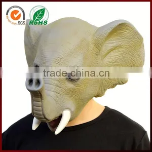 Scary Halloween Costume African Elephant Big Animal Latex Mask thumbnail-2