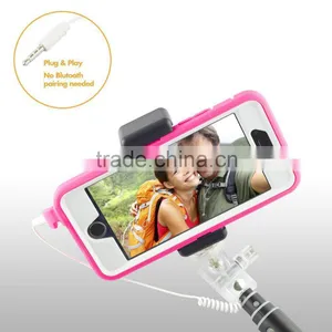 Plug and Play 3.5mm Handheld Monopod W/ Adjustable Mount Holder For Smart Phones thumbnail-1