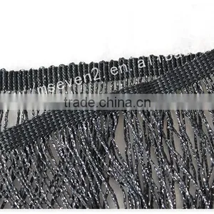 Hot Selling 19cm Width Black Polyester Fashion Trim Finges thumbnail-4