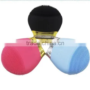 Mini Electric Facial Brush Cleaner Silicone Waterproof Ultrasonic Instrument Facial Skin Care Spa Massager Beauty Tool Device thumbnail-1