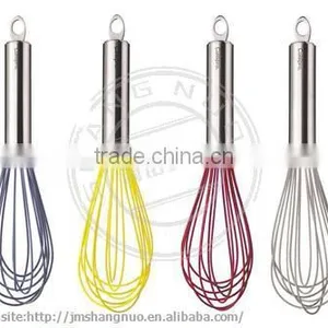 Rotary Silicone Egg Beater,spring Flour Beater With Tube Handle thumbnail-1