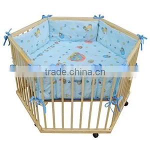 Baby Playpen Wooden thumbnail-1