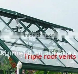 Tempered Glass Sheet Greenhouse With Aluminum Frame HX98125 thumbnail-2