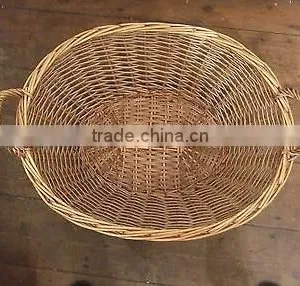 Two Handles Large Wicker/willow Laundry Storage Basket thumbnail-1