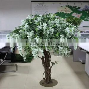 SJ201710039 China Manufacturer Artificial White Table Pudding Flower Blossom Tree for Wedding thumbnail-2
