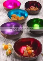 Handmade Lacquer Coconut Shell Bowl 100% Made in Vietnam / Hand Painted Lacquer Bowl thumbnail-1