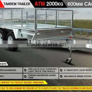 NEW 8x5 Tandem Box Trailer 900MM CAGE Fully Welded GALVANISED ATM 2000kg FOR SALE thumbnail-1