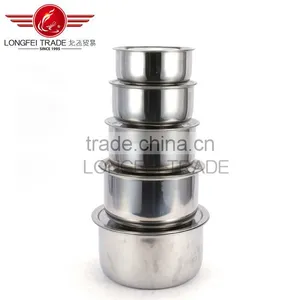 2016 5pcs Stainless Steel Casserole Set Cooking Pot Cookware Set thumbnail-1