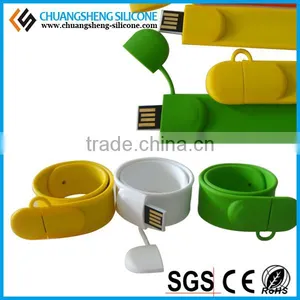 2015Colorful Christmas Gift Silicone Slap Usb Bracelet thumbnail-6