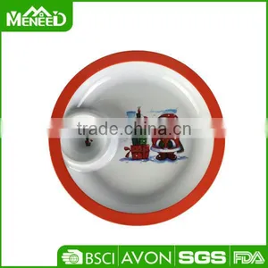 Holiday Use Environmental Christmas Round Melamine Chip and Dip Plate thumbnail-1