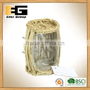 Square Handmade Nature Rattan Flower Pots for Planting thumbnail-4