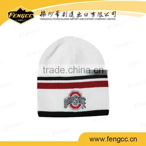 Jacquard Customized Football Team Embroidery Logo Knitted Hat thumbnail-3