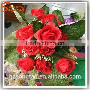 Hot Sale in China Artificial Flower Decor Wedding Artificial Chinese Rose Flower Fake Decoration Flower thumbnail-5