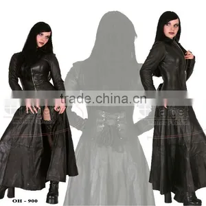 Leather Long Coat thumbnail-1