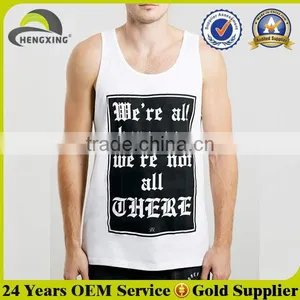 Wholesale Hot Selling Screen Print Bulk White Tank Tops thumbnail-1