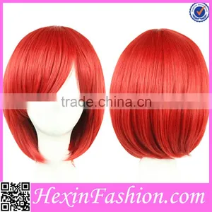 Girl 32 CM Length Red Short Wig Cap thumbnail-3