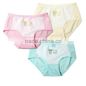 Wholesale 100 % Cotton Print Kids Underwear /Cartoon Print Girl Briefs Kids Underwear thumbnail-1