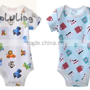 2015 Top Fashion Unisex 100% Cotton Wholesale Baby Bodysuits Newborn Baby Clothing ,Infant Rompers thumbnail-4